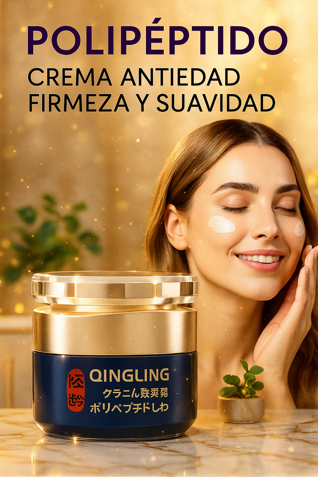 Crema de Péptidos Anti-Envejecimiento Qingling 🌸👩🦳
