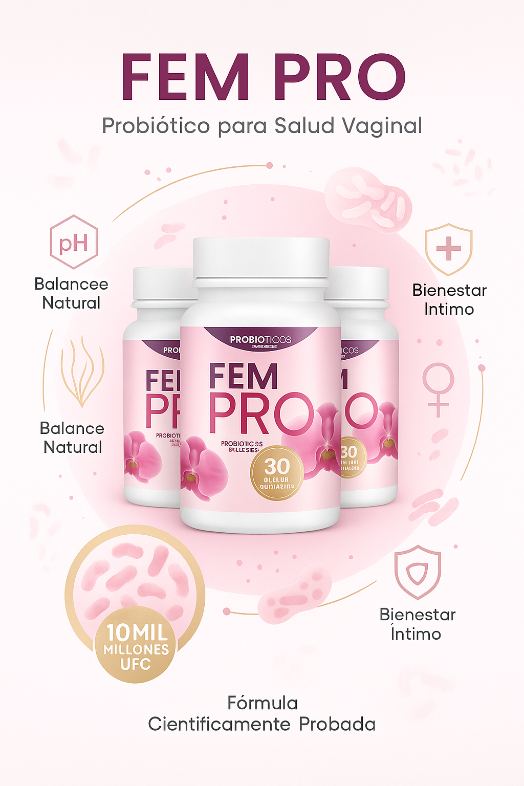 Fem Pro Probiótico Para Salud Vaginal Digestion