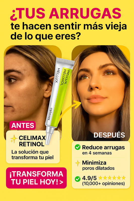 “No sigas tapando las arrugas, elimínalas con Celimax Retinal 🌙”